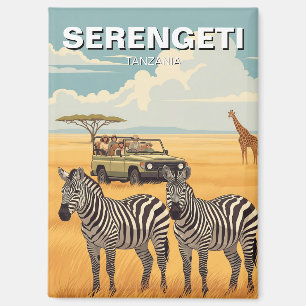 Nationaal Park Serengeti Tanzania Zebras Magneet