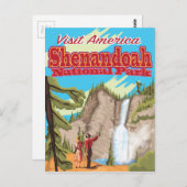 Nationaal park Shenandoa en reisposter Briefkaart (Voorkant / Achterkant)