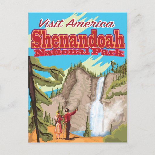 Nationaal park Shenandoa en reisposter Briefkaart (Voorkant)