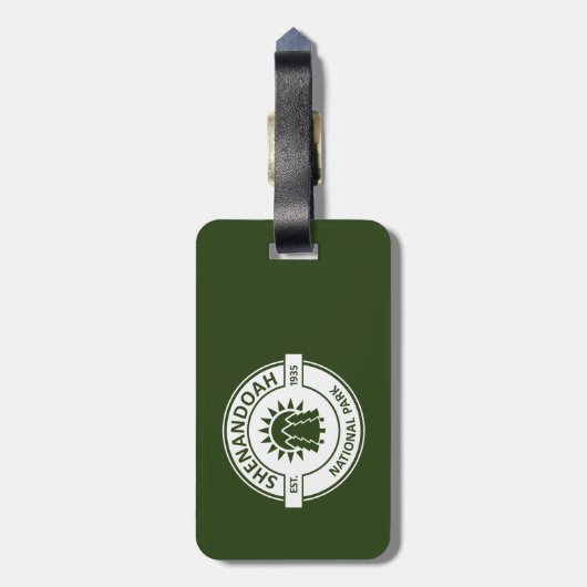 Nationaal park Shenandoah Bagagelabel (Achterkant verticaal)