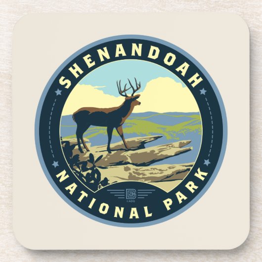 Nationaal park Shenandoah Bier Onderzetter (Voorkant)