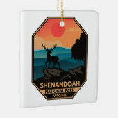 Nationaal Park Shenandoah Deer Minimal Retro Emble Keramisch Ornament (Rechts)