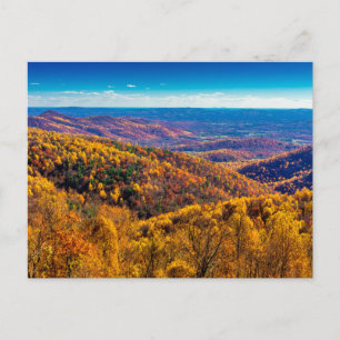 Nationaal park Shenandoah in Herfsten, Virginia Briefkaart