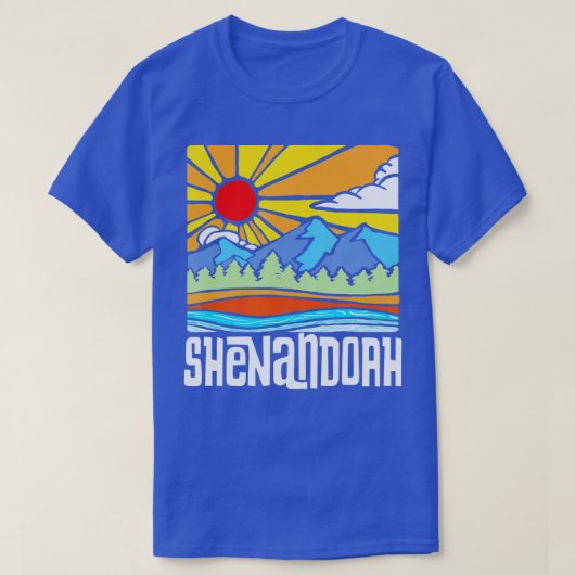 Nationaal park Shenandoah Kunstmatige Natuur Mount T-shirt (Design voorkant)