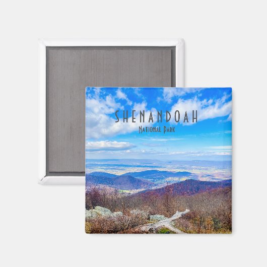 Nationaal park Shenandoah Magnet (Voorkant / Achterkant)