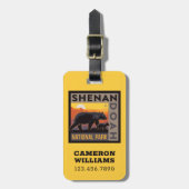 Nationaal park Shenandoah | Mama Beer & welpen Bagagelabel (Voorkant verticaal)