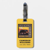 Nationaal park Shenandoah | Mama Beer & welpen Bagagelabel (Achterkant verticaal)