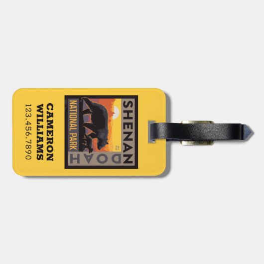 Nationaal park Shenandoah | Mama Beer & welpen Bagagelabel (Achterkant horizontaal)