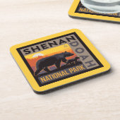 Nationaal park Shenandoah | Mama Beer & welpen Bier Onderzetter (Linkerzijde)