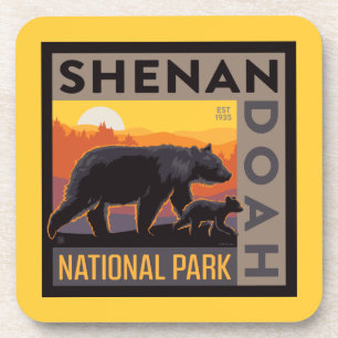 Nationaal park Shenandoah   Mama Beer & welpen Bier Onderzetter