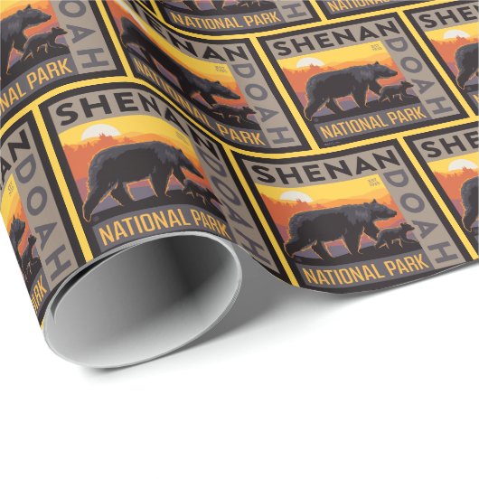 Nationaal park Shenandoah | Mama Beer & welpen Cadeaupapier (Rol Hoek)