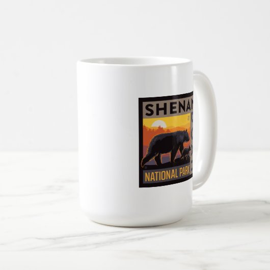 Nationaal park Shenandoah | Mama Beer & welpen Koffiemok (Voorkant rechts)