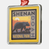 Nationaal park Shenandoah | Mama Beer & welpen Metalen Ornament (Links)