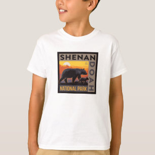 Nationaal park Shenandoah   Mama Beer & welpen T-shirt