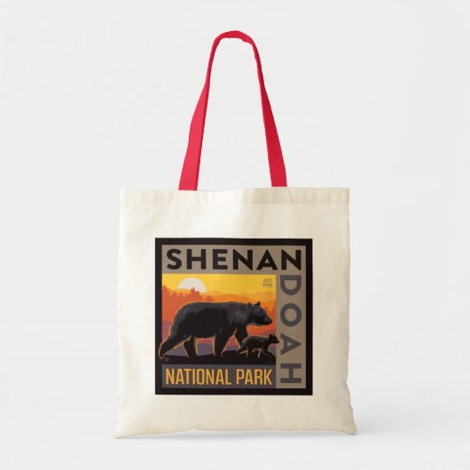 Nationaal park Shenandoah | Mama Beer & welpen Tote Bag (Voorkant)