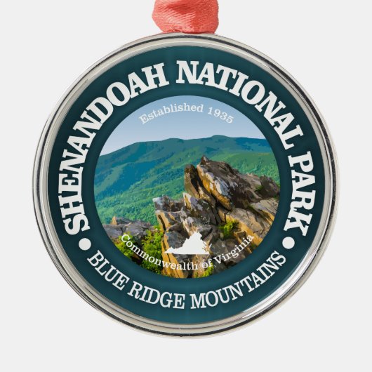 Nationaal park Shenandoah Metalen Ornament (Voorkant)