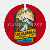 Nationaal park Shenandoah Metalen Ornament (Achterkant)