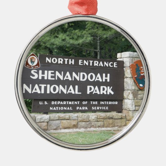 Nationaal park Shenandoah Metalen Ornament (Voorkant)