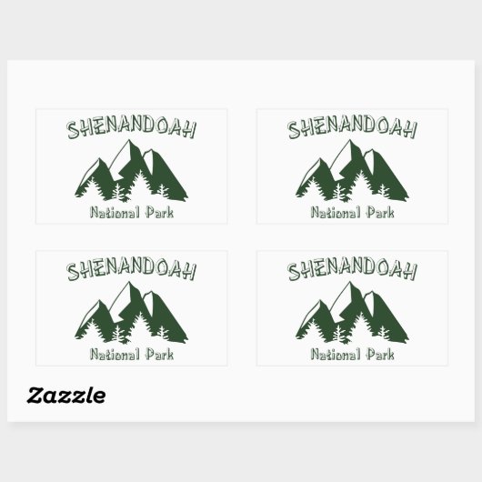 Nationaal park Shenandoah Rechthoekige Sticker (Vel)
