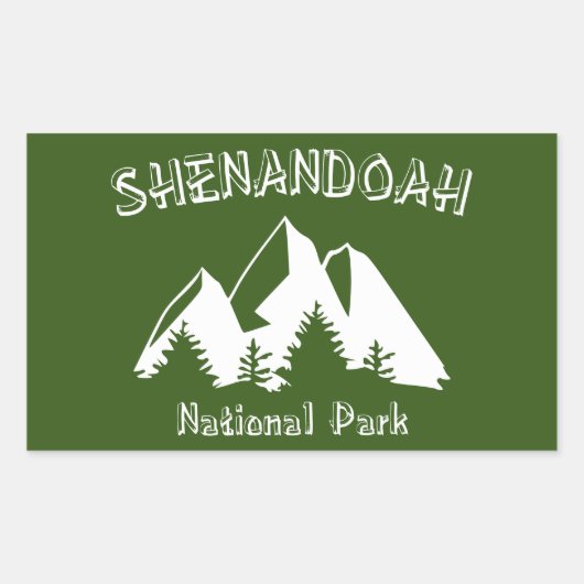 Nationaal park Shenandoah Rechthoekige Sticker (Voorkant)