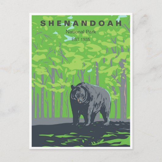 Nationaal Park Shenandoah Reizen Briefkaart (Voorkant)