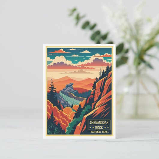  Nationaal park Shenandoah Rock Briefkaart (Staand voorkant)