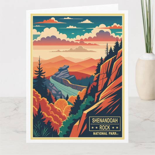 Nationaal park Shenandoah Rock Kaart (Voorkant)