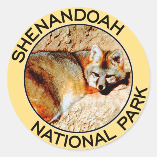 Nationaal park Shenandoah Ronde Sticker (Voorkant)