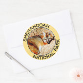 Nationaal park Shenandoah Ronde Sticker (Envelop)