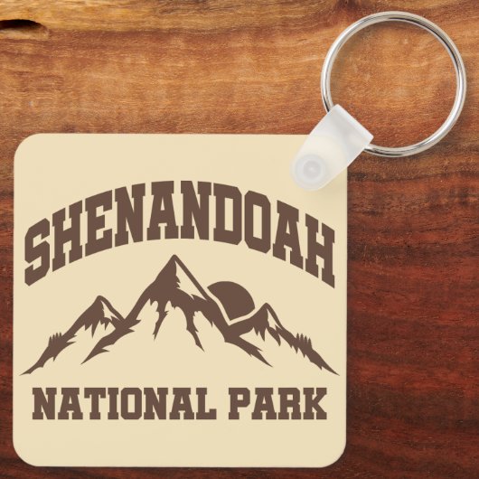 Nationaal park Shenandoah Sleutelhanger (Achterkant)