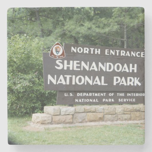 Nationaal park Shenandoah Stenen Onderzetter (Voorkant)