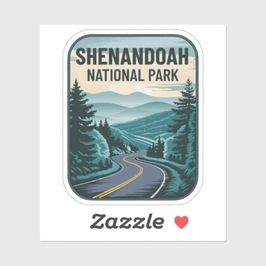 Nationaal park Shenandoah Sticker (Vel)