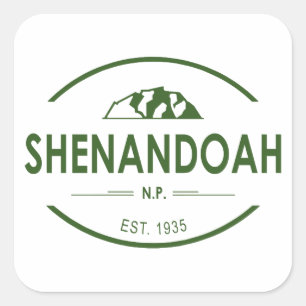 Nationaal park Shenandoah Vierkante Sticker