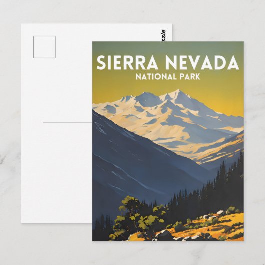 Nationaal park Sierra Nevada Briefkaart (Voorkant / Achterkant)