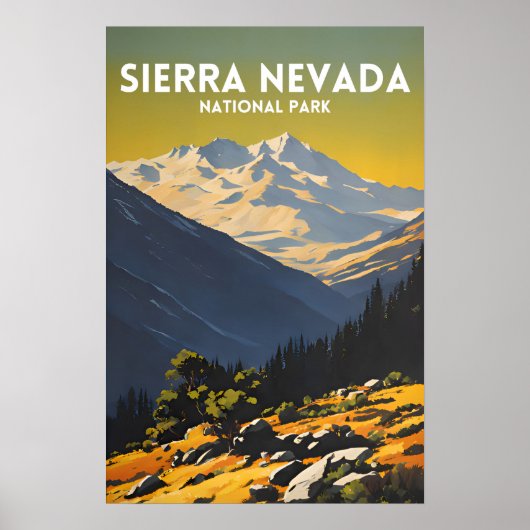 Nationaal park Sierra Nevada Poster (Voorkant)