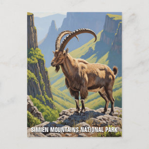 Nationaal park Simien Mountains Ethiopië Reizen Briefkaart
