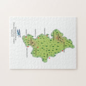 Nationaal park Snowdonia, kaart Wales Legpuzzel (Horizontaal)