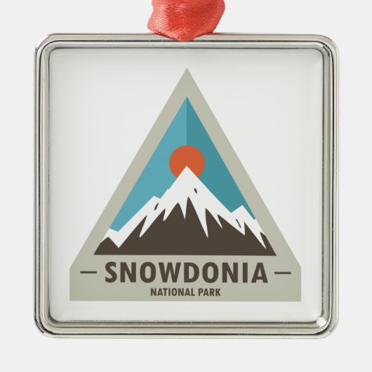 Nationaal park Snowdonia Metalen Ornament (Voorkant)