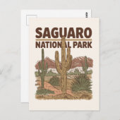 Nationaal park Sonoran Desert Saguaro Briefkaart (Voorkant / Achterkant)