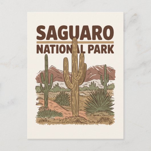 Nationaal park Sonoran Desert Saguaro Briefkaart (Voorkant)