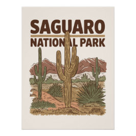 Nationaal park Sonoran Desert Saguaro Perfect Poster