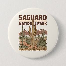Nationaal park Sonoran Desert Saguaro Ronde Button 7,6 Cm