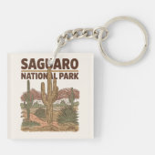 Nationaal park Sonoran Desert Saguaro Sleutelhanger (Achterkant)