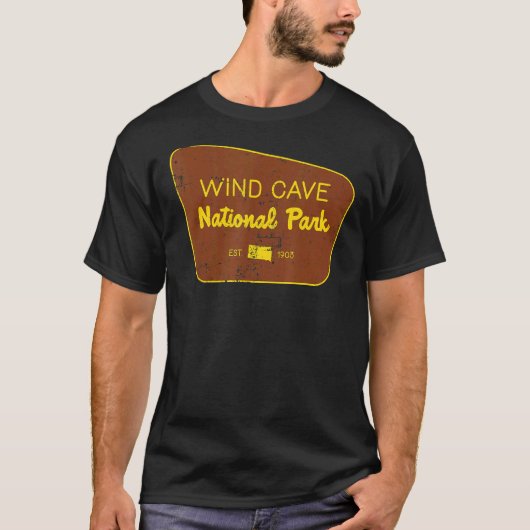 Nationaal park South Dakota Natuur Distre Wind Cav T-shirt (Voorkant)