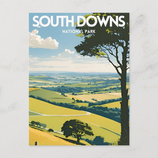 Nationaal Park South Downs Briefkaart (Voorkant)