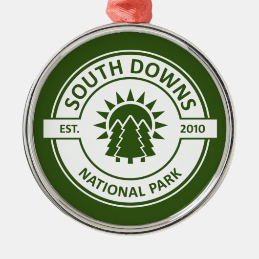 Nationaal Park South Downs Metalen Ornament (Voorkant)