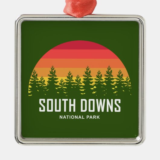 Nationaal Park South Downs Metalen Ornament (Voorkant)