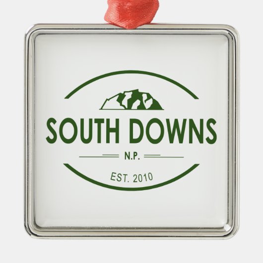 Nationaal Park South Downs Metalen Ornament (Voorkant)