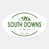 Nationaal Park South Downs Ovale Sticker (Voorkant)