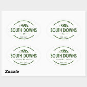 Nationaal Park South Downs Ovale Sticker (Vel)